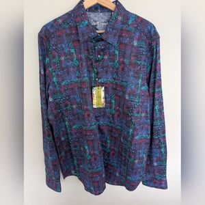 NEW Robert Graham HARDROCK Multicolor Floral Paisley Button Down Shirt XL $198